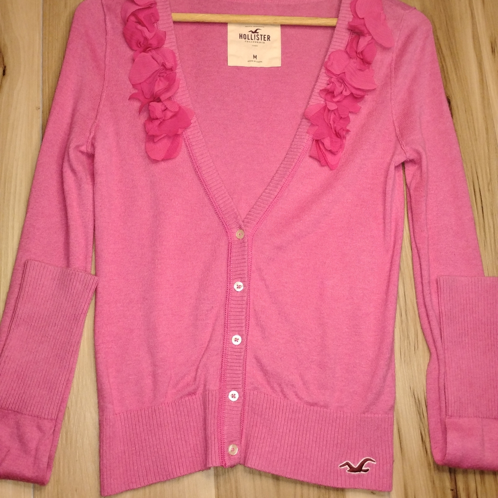 Hollister Women's Pink Cardigan Sweater